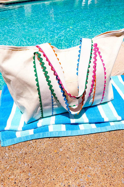 Spencer Rick Rack Trim Tote Bag