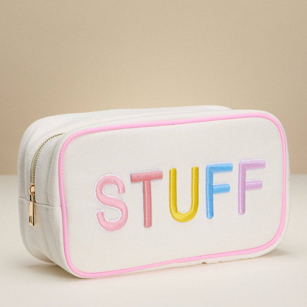 Canvas Pouch with Rainbow "STUFF"