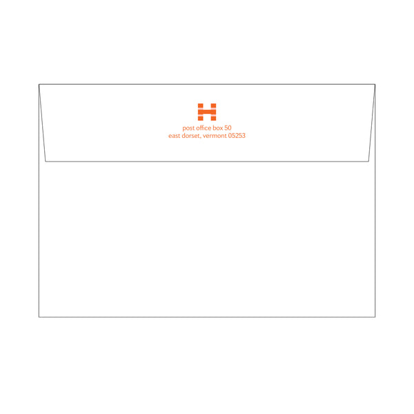 Bold Stripe Initial Large Card - Orange