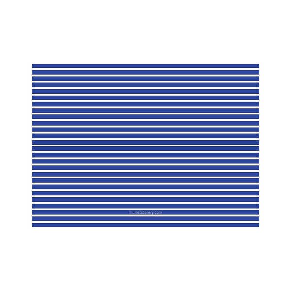 Bold Stripe Initial Large Card - French Blue