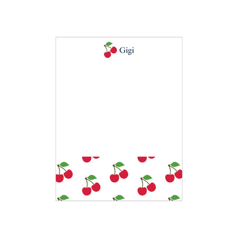Cherry-O Small Notepad - White
