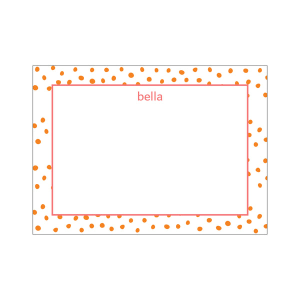 Ditsy Large Card - Orange