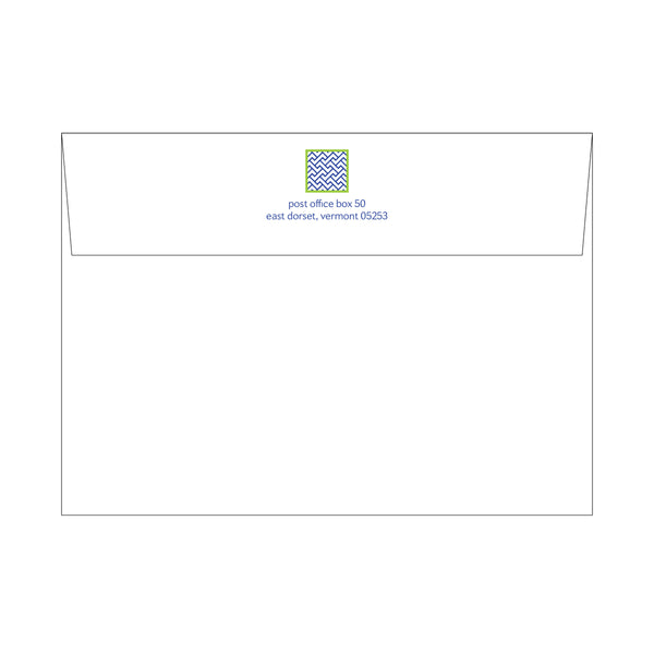 Greek Key 3 Large Card - French Blue