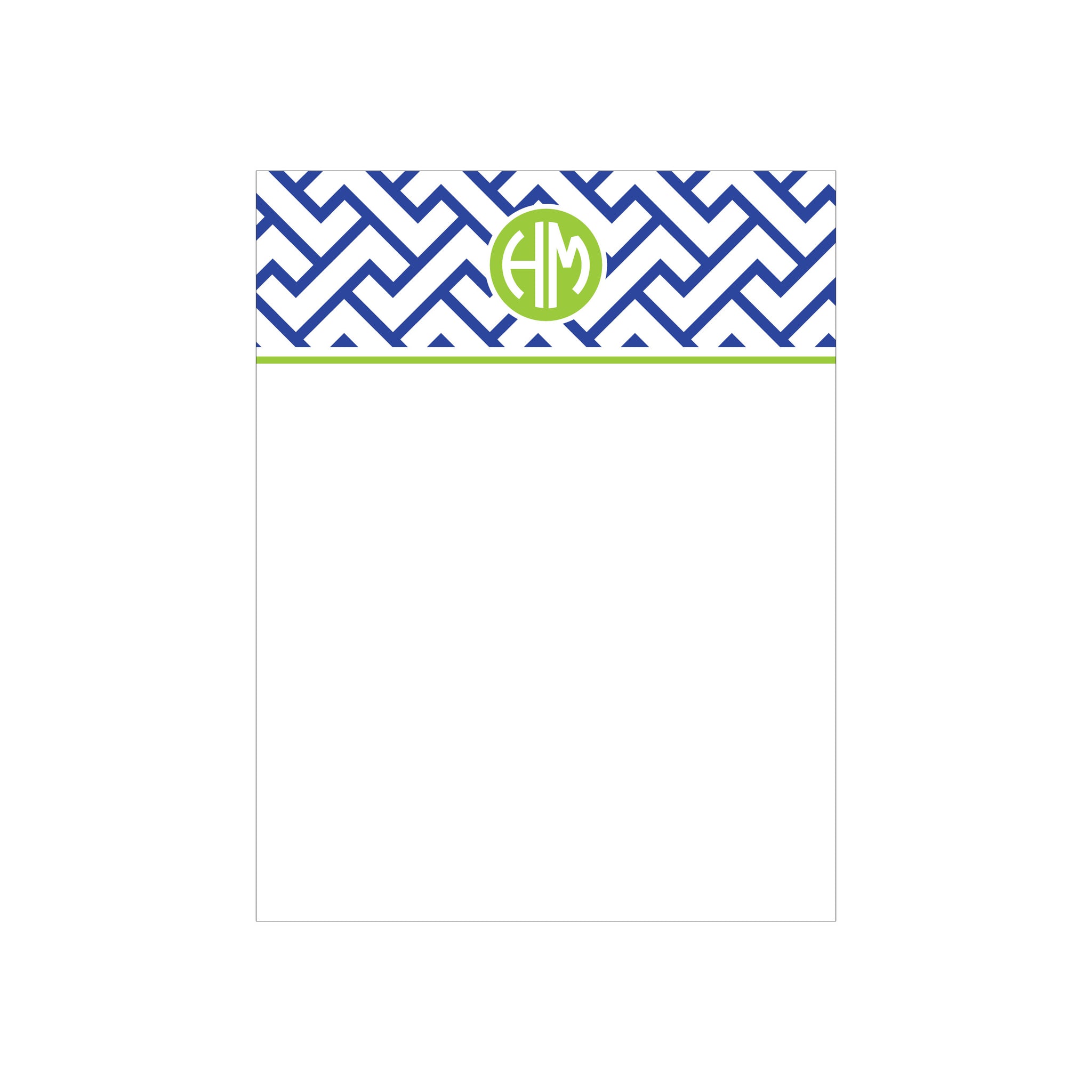 Greek Key 3 Small Notepad - French Blue