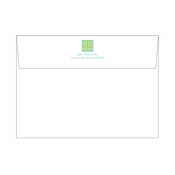 Greek Key 2 Large Card - Grass