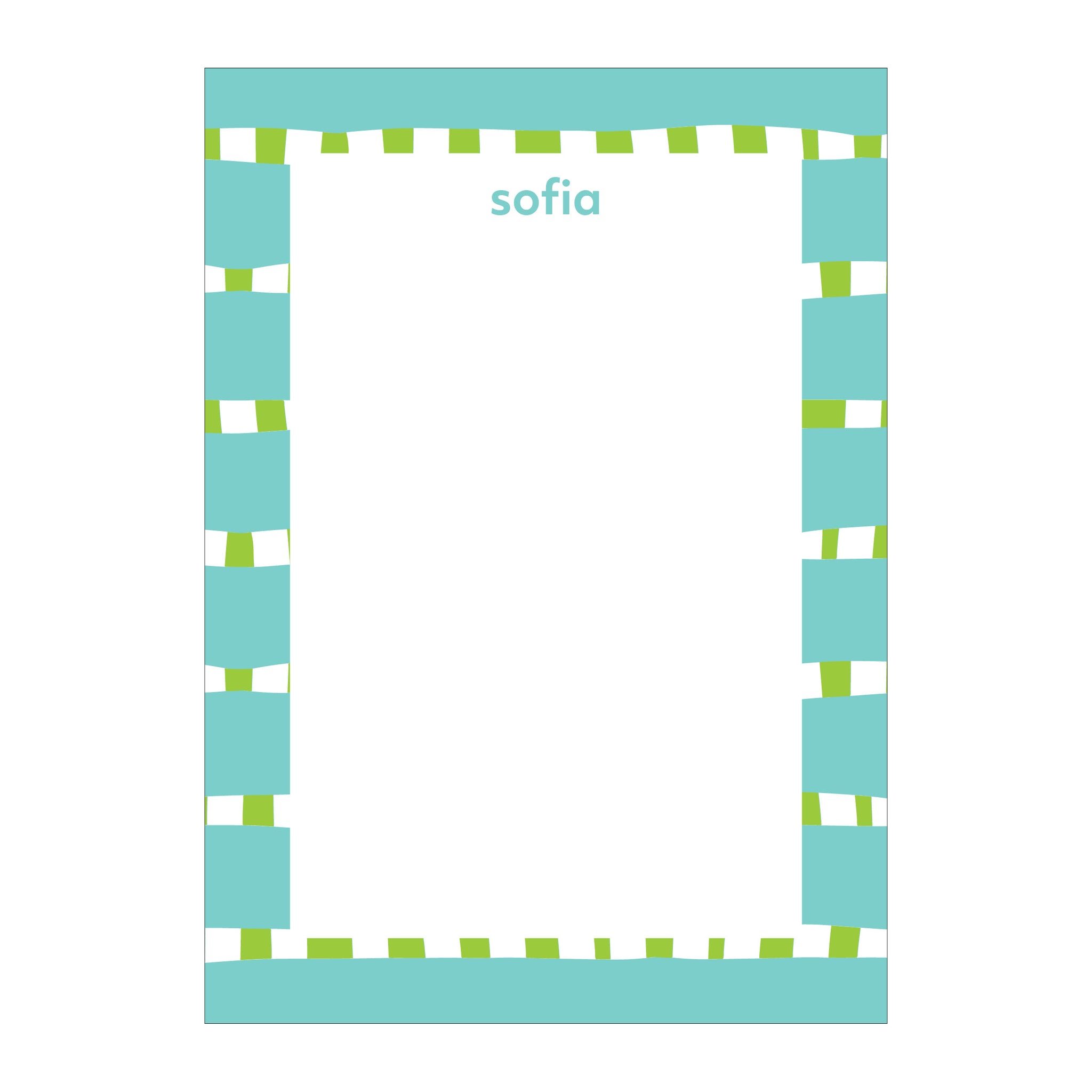 New Grid Large Notepad - Sky