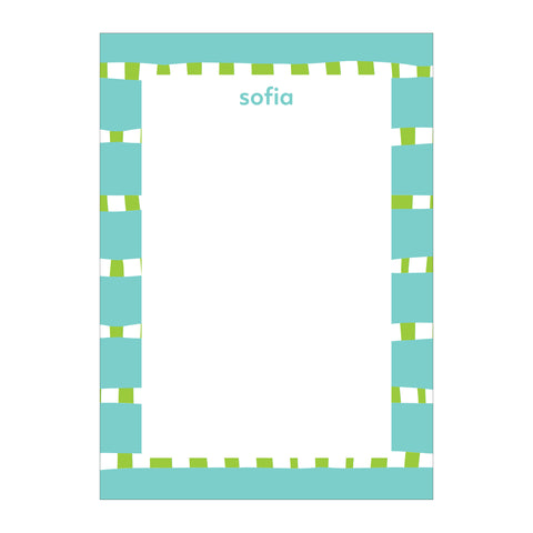 New Grid Large Notepad - Sky