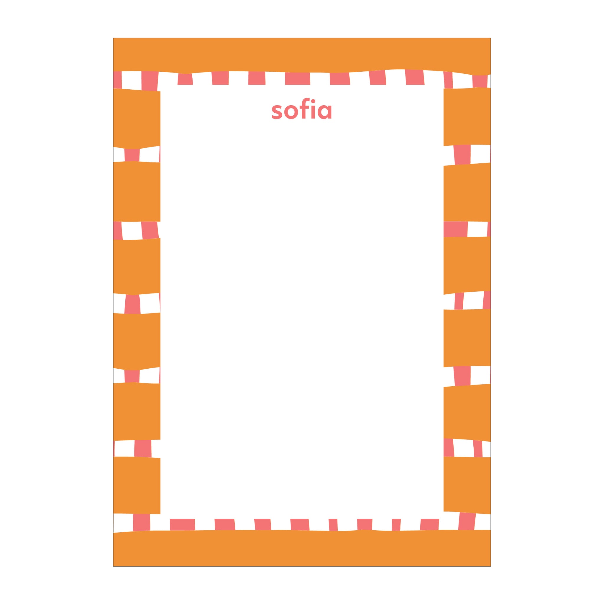 New Grid Large Notepad - Orange