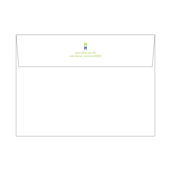 Over Under Initial Large Card - French Blue