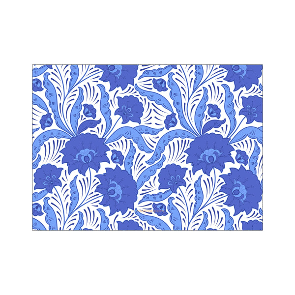 Hand Block Large Card - Cornflower