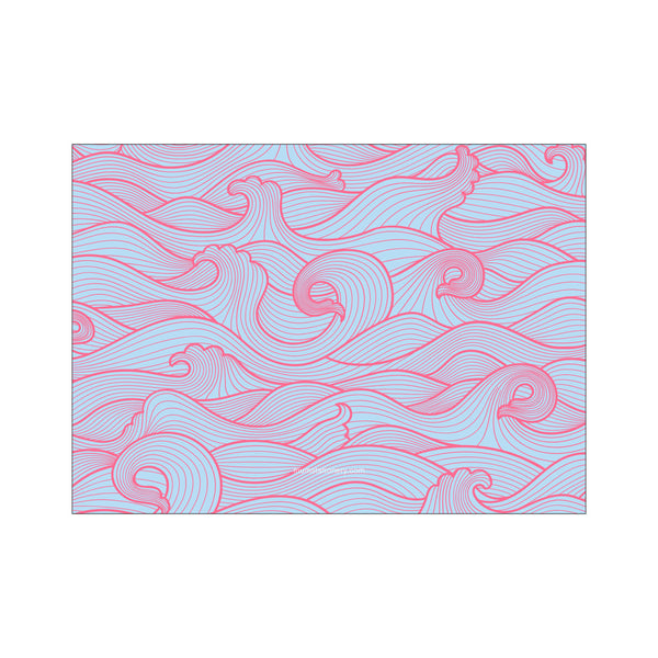 Wavy Large Card - Raspberry