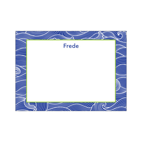 Wavy Large Card - French Blue