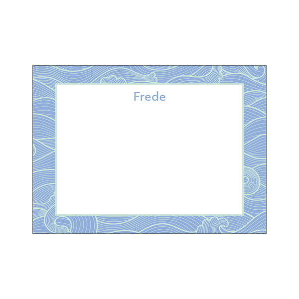 Wavy Large Card - Seafoam