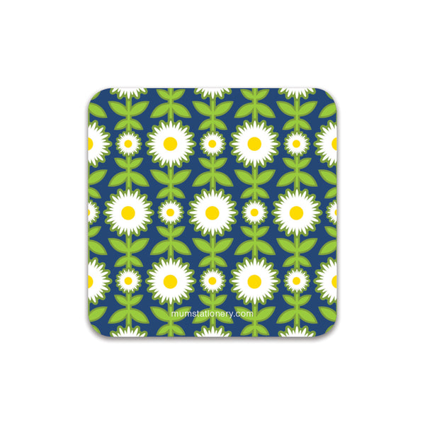 Daisy Chain Coasters - Navy