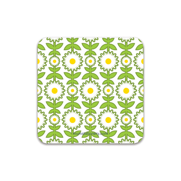 Daisy Chain Coasters - White