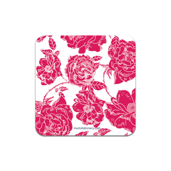 Flora Coasters - Ruby