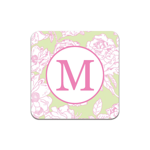 Flora Coasters - Pink + Green