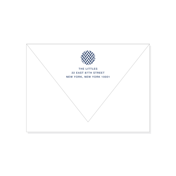 Navy Greek Key