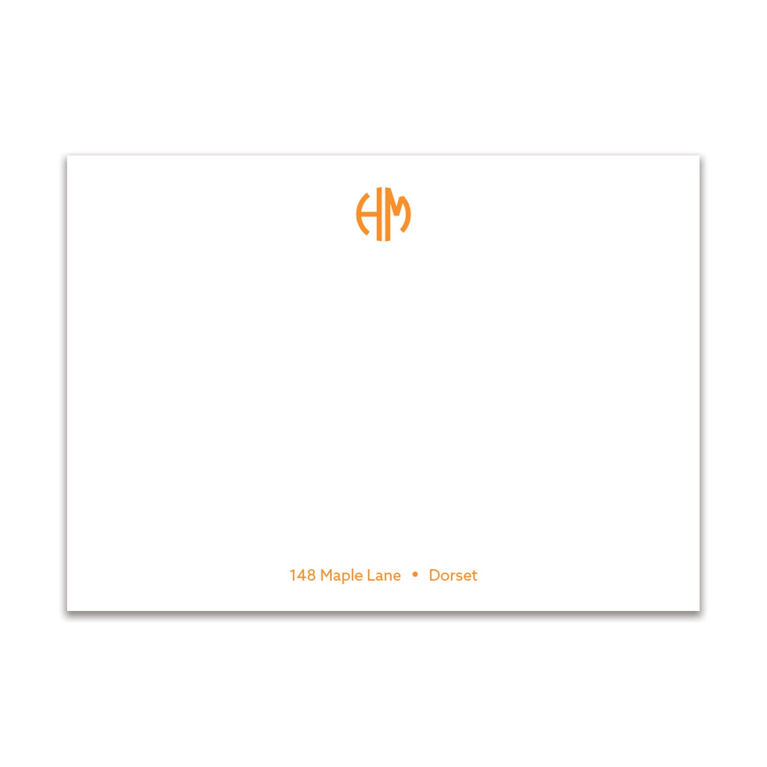 Circle 2 Initial Large Card - Orange