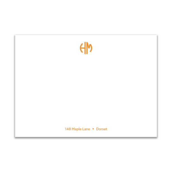 Circle 2 Initial Large Card - Orange