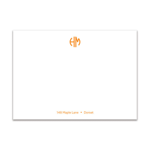 Circle 2 Initial Large Card - Orange