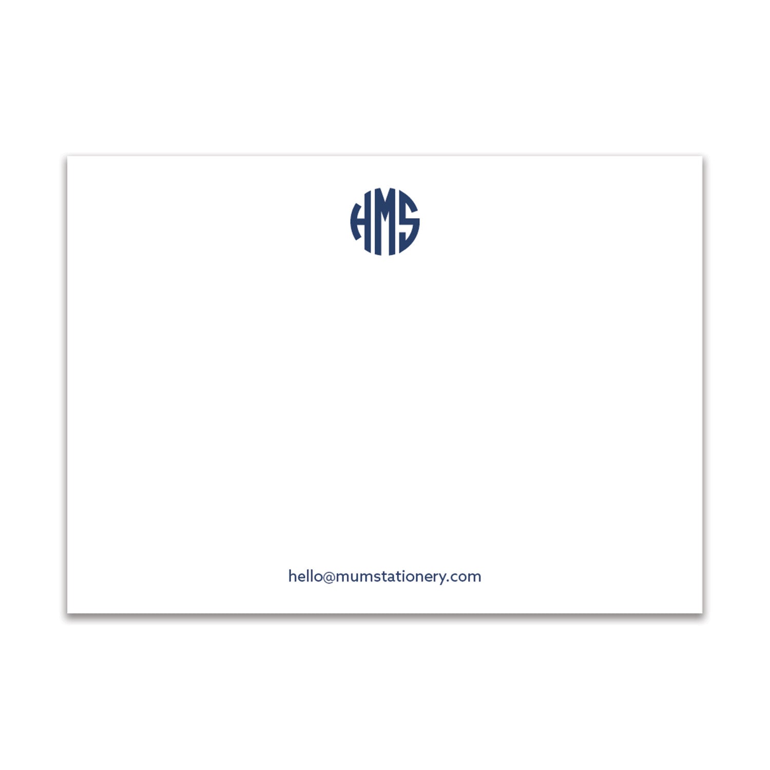 Circle 3 Initial Large Card - Navy