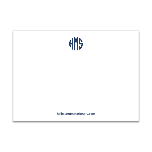 Circle 3 Initial Large Card - Navy