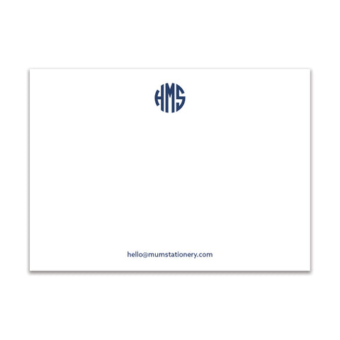 Circle 3 Initial Large Card - Navy