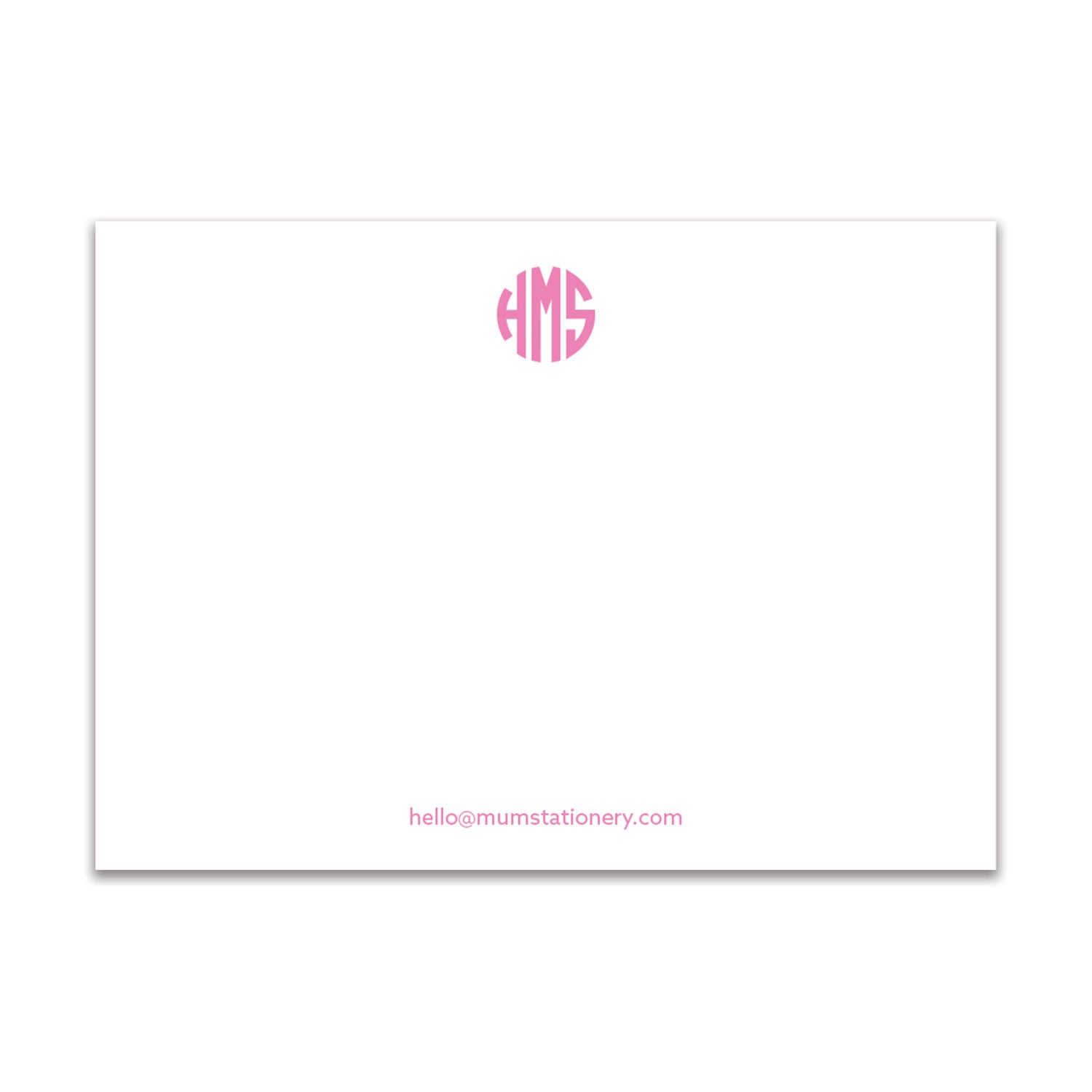 Circle 3 Initial Large Card - Pink