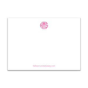 Circle 3 Initial Large Card - Pink