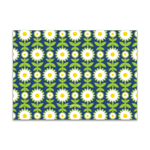 Daisy Chain Large Card - Navy