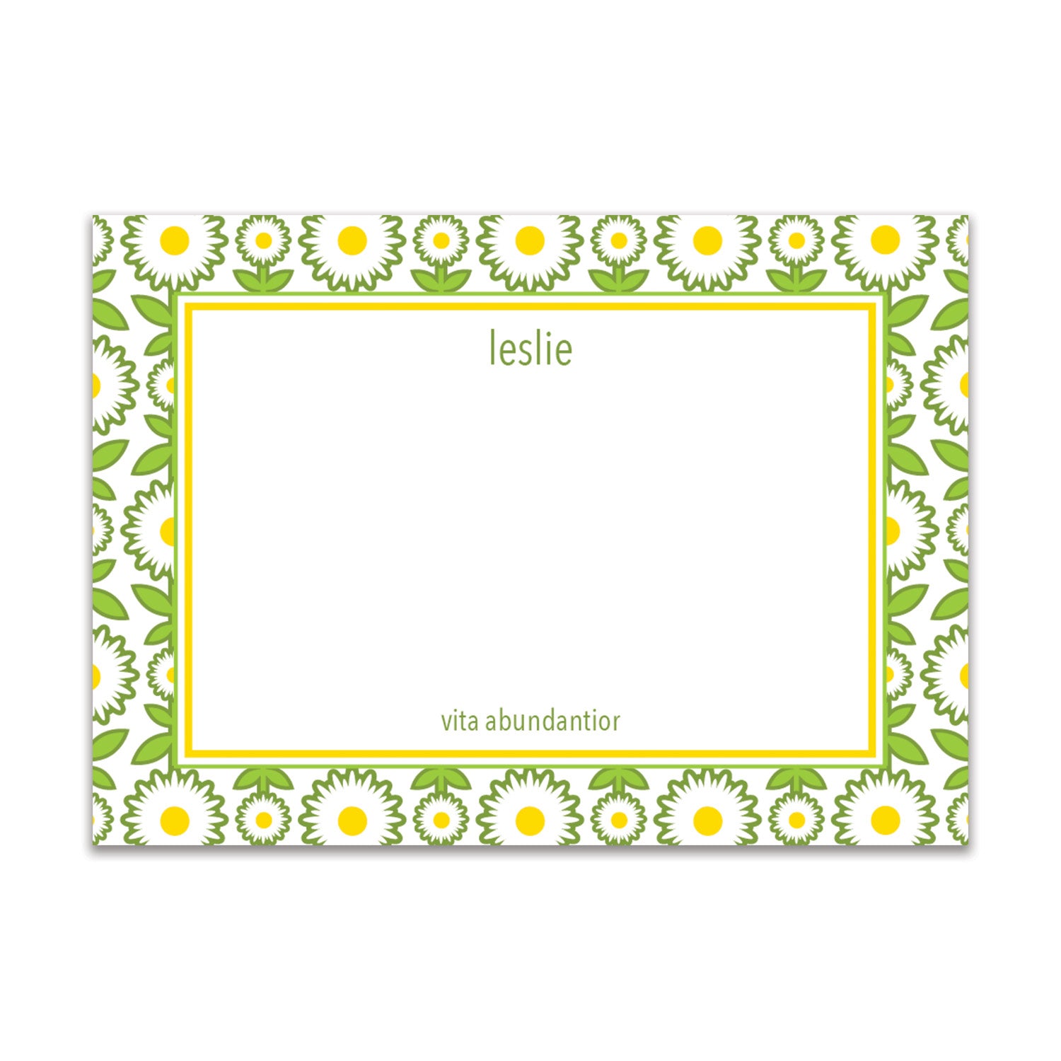 Daisy Chain Large Card - White