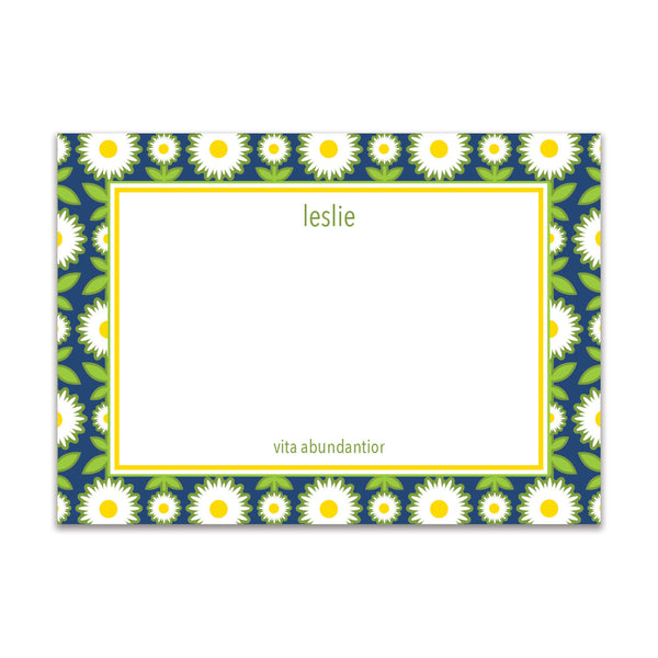 Daisy Chain Large Card - Navy