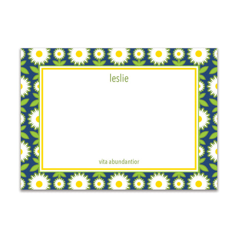 Daisy Chain Large Card - Navy