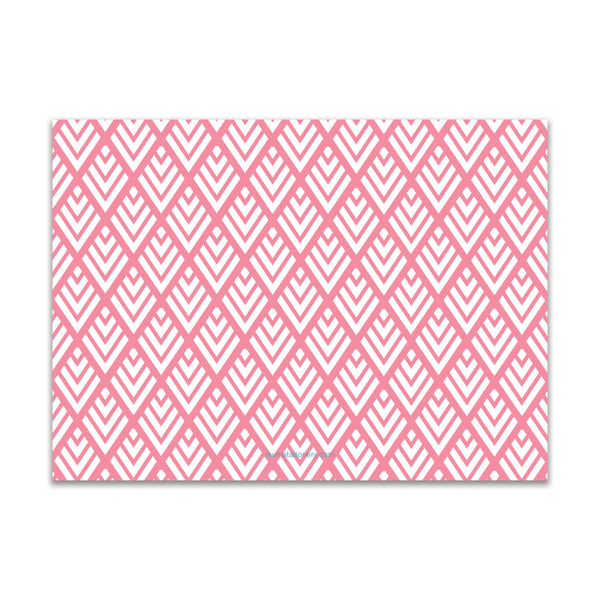 Diamonds Large Card - Coral