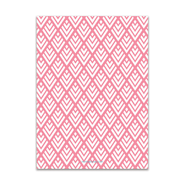 Diamonds Large Card - Coral