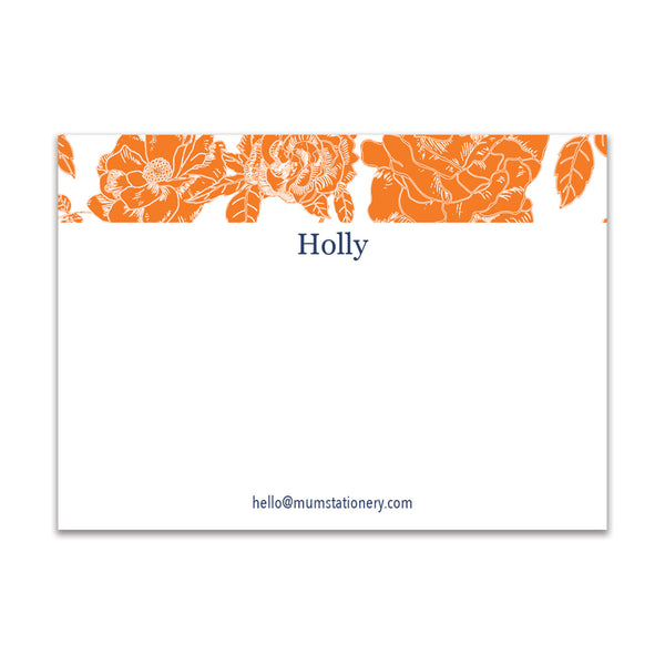 Flora Large Card - Orange