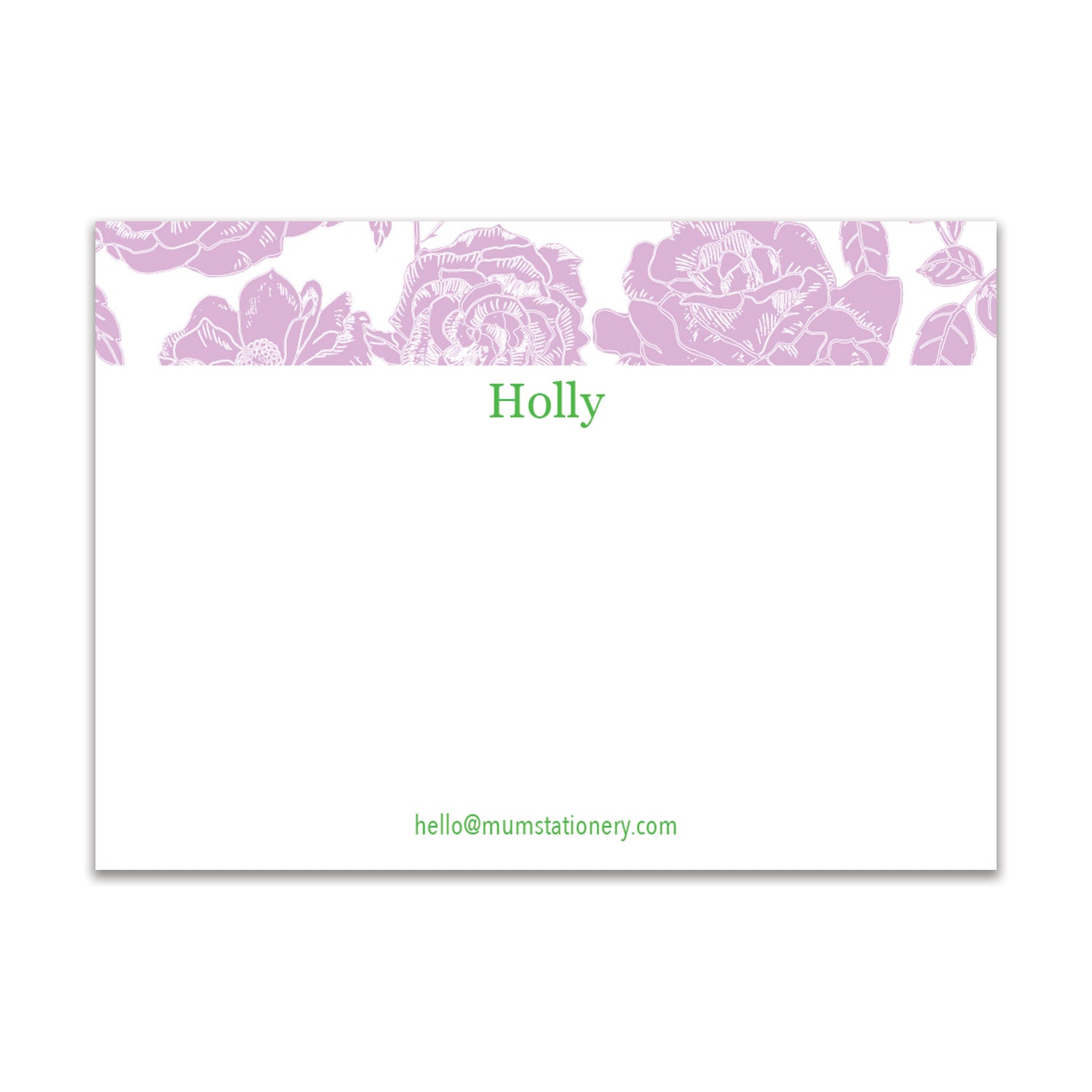 Flora Large Card - Pink