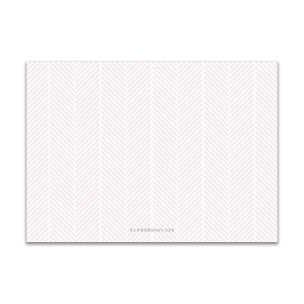 Herringbone Large Card - Blush