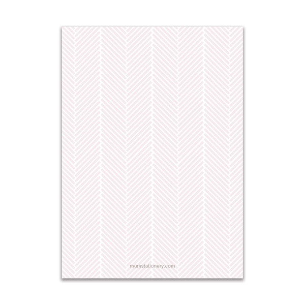 Herringbone Large Card - Blush