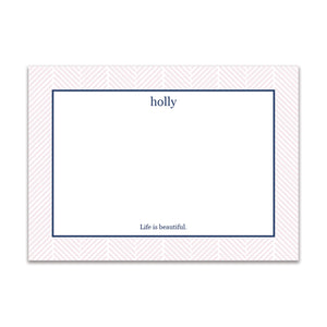 Herringbone Large Card - Blush