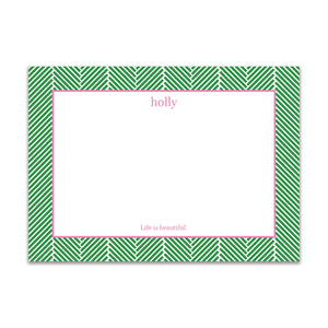 Herringbone Large Card - Kelly