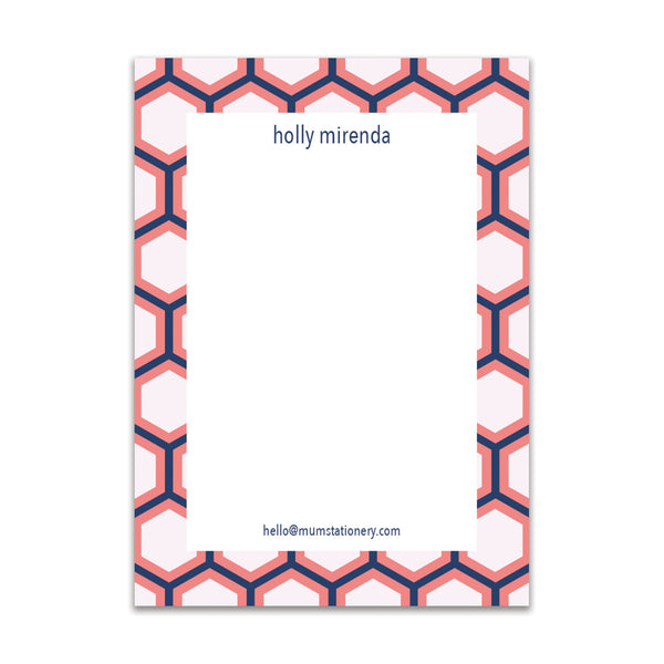 Honeycomb Large Card - Navy