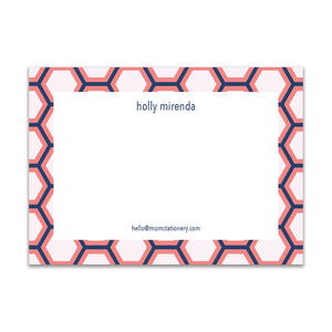 Honeycomb Large Card - Navy