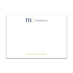 Initial Serif Large Card - Navy