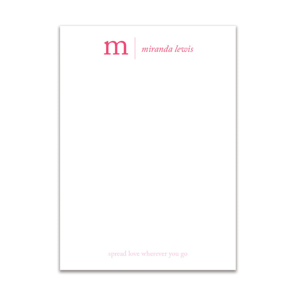 Initial Serif Large Card - Pink