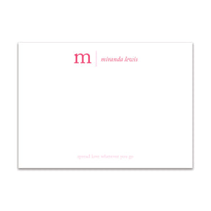 Initial Serif Large Card - Pink