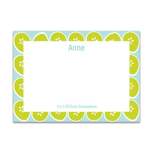 Limes Large Card with Aqua