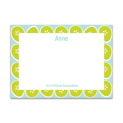 Limes Large Card with Aqua