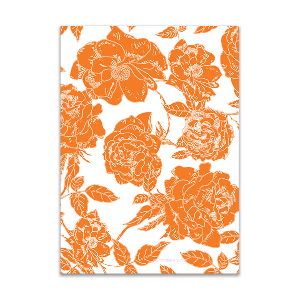 Flora Large Card - Orange